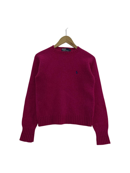 POLO RALPH LAUREN L/Sウールセーター ピンク (M)[値下]
