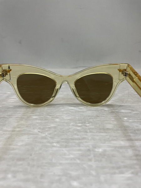 Bottega Veneta BV1004S Cat Eye クリアフレーム サングラス イエロー 47□22