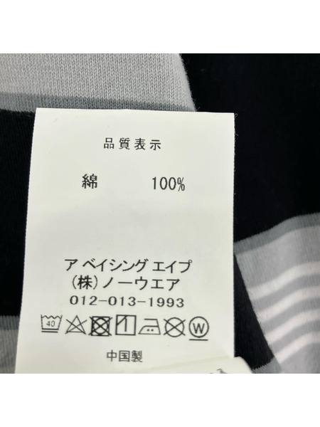 A BATHING APE 長袖Tシャツ・カットソー ボーダー S BABY MILO