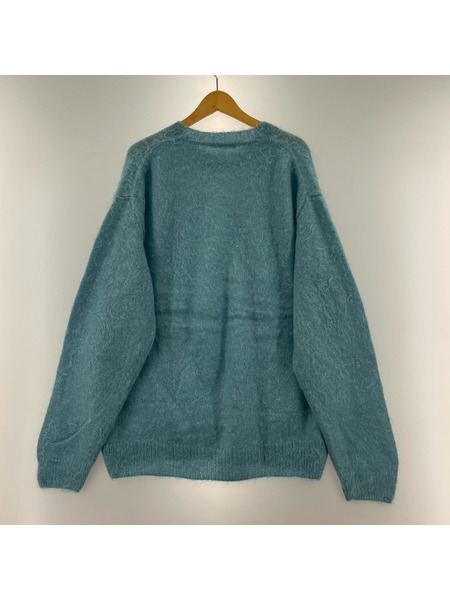 AURALEE 21AW BRUSHED SUPER KID MOHAIR KNIT 5 ブルー