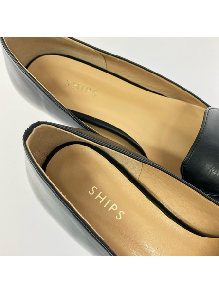 SHIPS パンプス・ヒール 黒 レザー (23)
