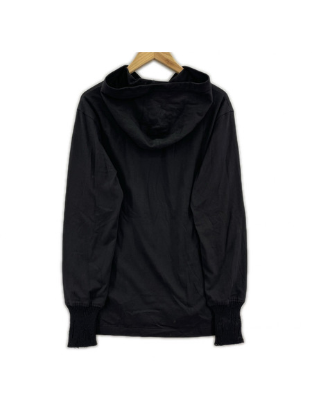 Yohji Yamamoto POUR HOMME 18SS Cotton Pullover Hoodie 3 BLK