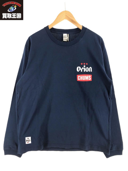 CHUMS×ORIONコラボ ロングスリーブTシャツ ネイビー XL[値下]