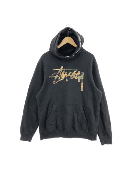 STUSSY/パーカー/迷彩ロゴ（L)