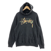 STUSSY/パーカー/迷彩ロゴ（L)