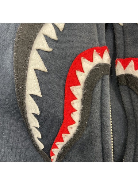 A BATHING APE/Shark Full Zip Hoody/2XL/NVY