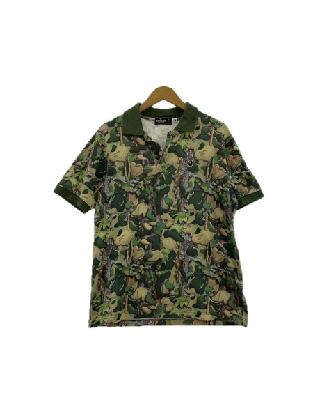 A BATHING APE ポロシャツ リアルツリーカモ SSポロシャツ (M)