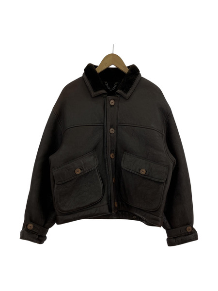 TEODEM ORIGINAL SHEARLING ムートンジャケット ブラウン M