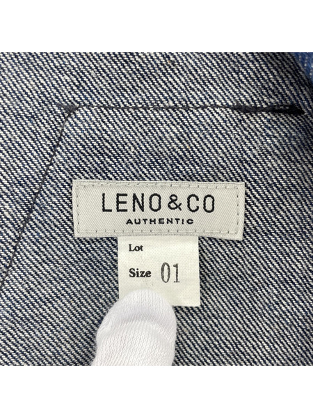 LENO OVERALLS INDIGO　デニムオーバーオール (1) L2101-PT005 インディゴ