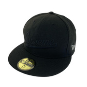 Supreme キャップ ×New era ベースボールキャップ ブラック