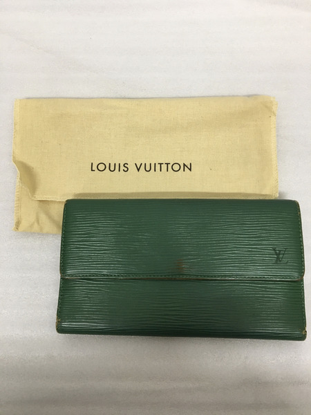 LOUIS VUITTON ルイヴィトン　エピ ポルトトレゾール ボルネオグリーン