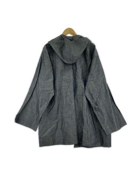 POSTELEGANT Cotton Hemp Hooded Coat フーデッドコート 40L グレー