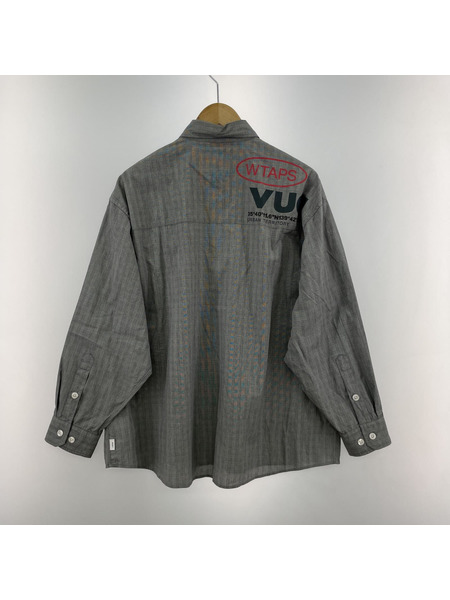 WTAPS 23AW BROADCLOTH TEXTILE 01 グレー[値下]