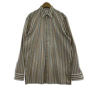 MAISON MARGIELA 20SS OVERSIZE STRIPE SHIRT 40 ブラウン×ホワイト
