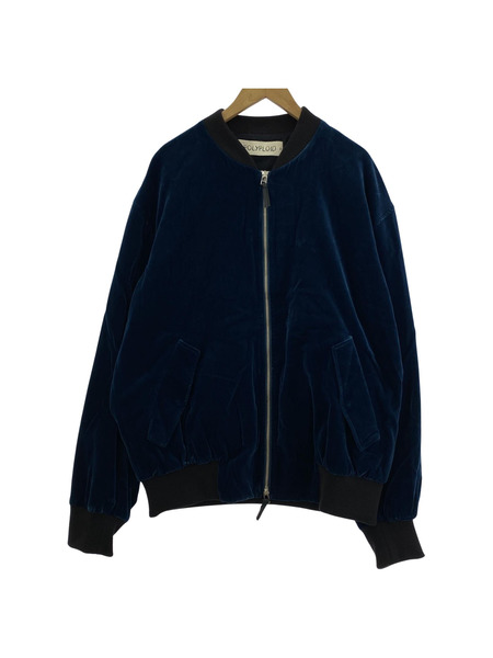 POLYPLOID Bomber Jacket Velvet/ベルベットボンバージャケット 4 ネイビー