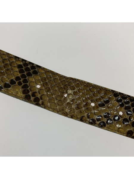WACKO MARIA PYTHON LEATHER BELT パイソンレザーベルト 34 ベージュ WMGP-BL01
