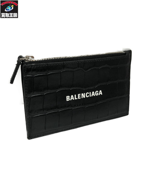 BALENCIAGA/カードケース　小銭入れ/クロコ型押し/640535