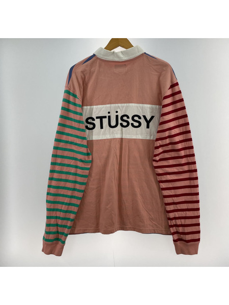 STUSSY/クレイジー/ラガーシャツ/XL