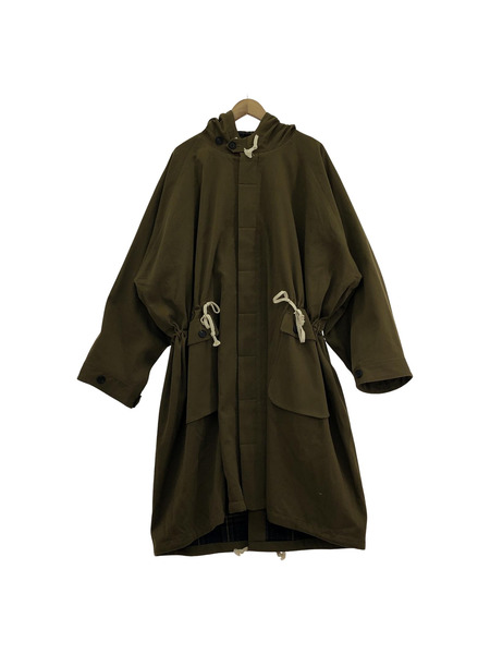 O project PARKA COAT WOOL TWILL コート M カーキ