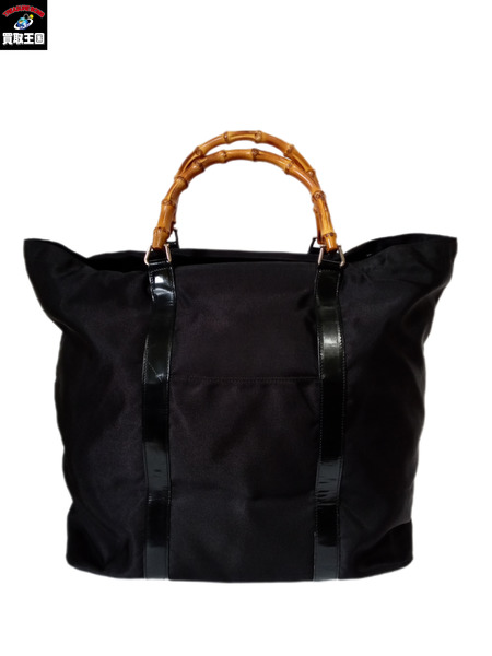 GUCCI/バンブー ナイロンキャンバス トートバッグ