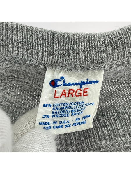 80s champion bears 88/12 3段カプセル グレー L