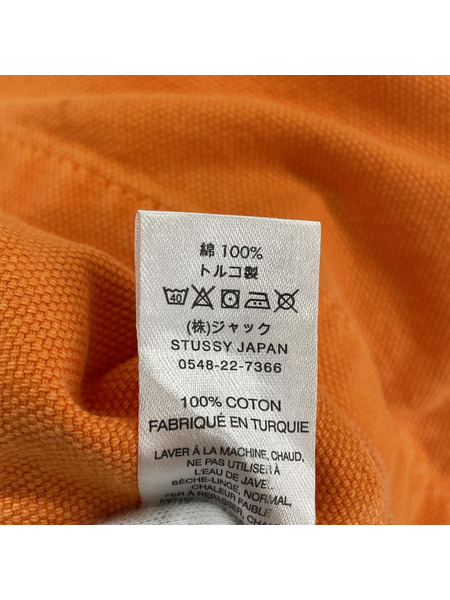 STUSSY 22AW Washed Canvas Zip Shirt L オレンジ 1110264