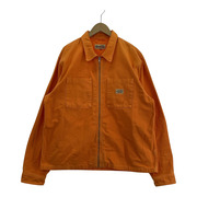 STUSSY 22AW Washed Canvas Zip Shirt L オレンジ 1110264