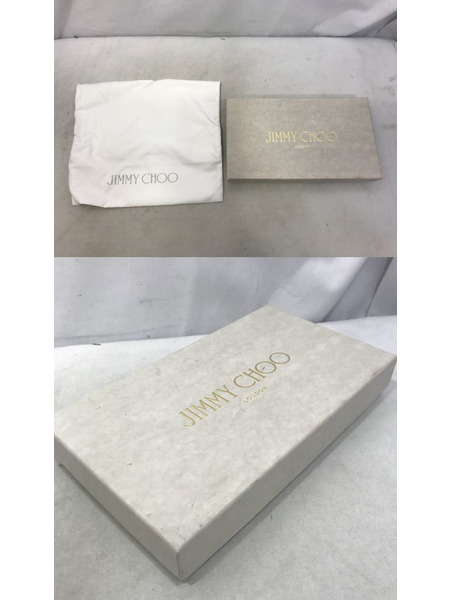 長財布 グレインレザー エンボス ラウンドジップ