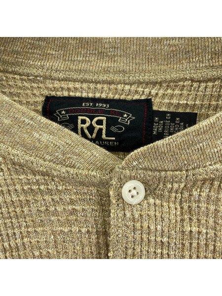RRL 長袖Tシャツ・カットソー RRL ワッフル ヘンリーネックシャツ