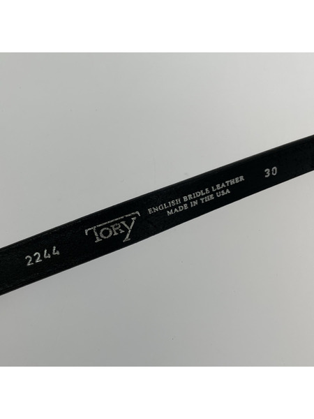 TORY LEATHER BRIDLE LEATHER NARROW WESTERN BELT ブラック