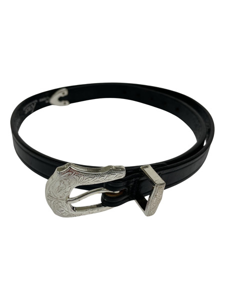 TORY LEATHER BRIDLE LEATHER NARROW WESTERN BELT ブラック