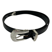 TORY LEATHER BRIDLE LEATHER NARROW WESTERN BELT ブラック