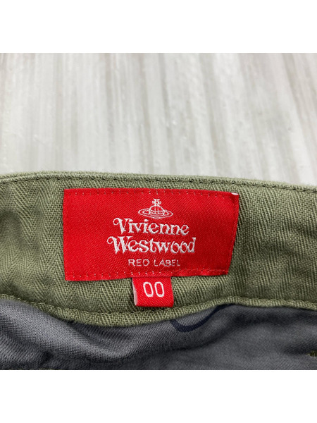 Vivienne Westwood red label パンツ ヘリンボンスプラッシュペイントワークパンツ