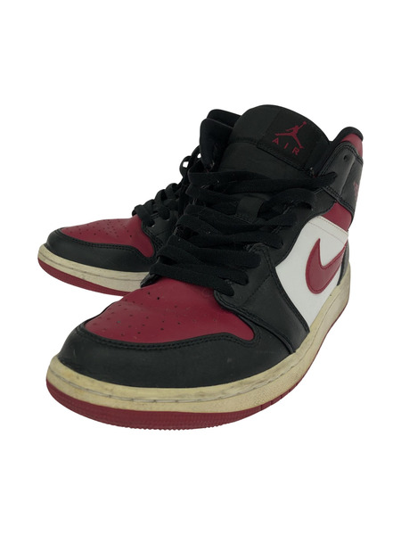 NIKE AIR JORDAN 1 MID black/noble red-white 554724-066[値下]