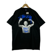 STUSSY　紺タグ　STANDFIRM Tシャツ　ブラック　XL