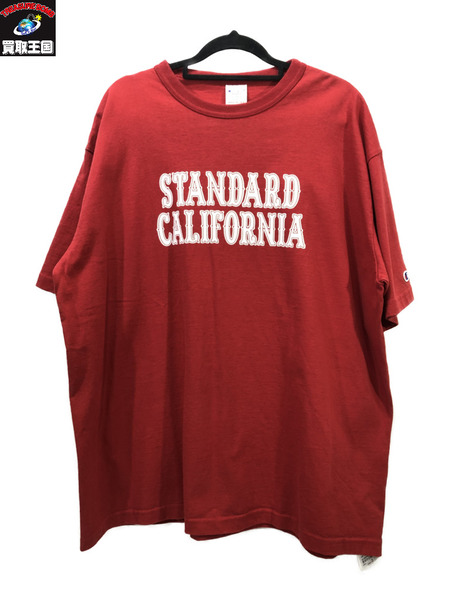 Champion×STANDARD CALIFORNIA/T1011/S/Sカットソー/XL/赤/チャンピオン×スタンダード カリフォルニア