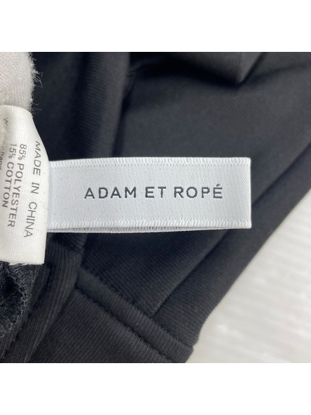 Adam et Rope' 長袖ワンピース グロスジャージワンピース 黒