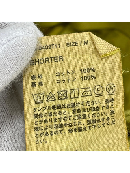 NICENESS SHORTER 製品染パンツ Ｍ イエロー