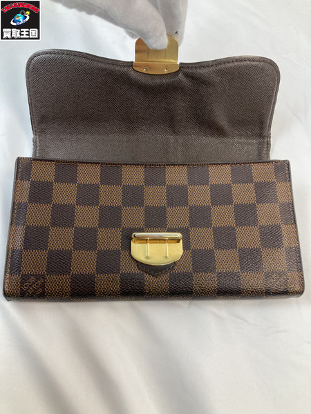 LOUIS VUITTON  LV ダミエ・エベヌ N61747 ポルトフォイユ・システィナ 長財布 サイフ
