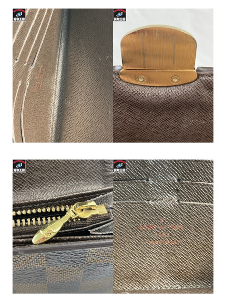 LOUIS VUITTON  LV ダミエ・エベヌ N61747 ポルトフォイユ・システィナ 長財布 サイフ