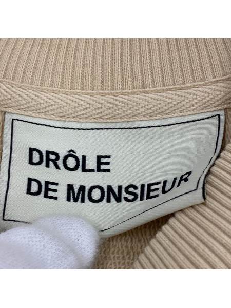 DROLE DE MONSIEUR L/Sエルボーパッチプルオーバースウェット (L)