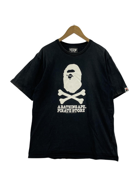 A BATHING APE PIRATE STORE クロスボーン サルTシャツ(XL) ブラック