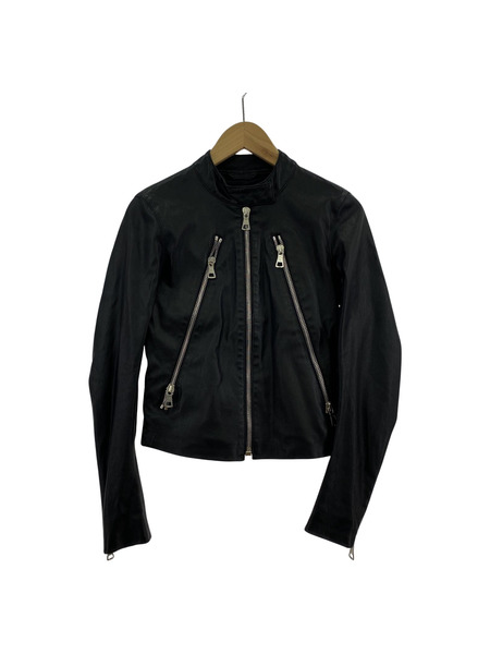 MAISON MARGIELA 11年製 八の字 5-ZIP LEATHER JACKET 36 ブラック