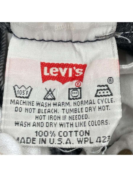Levi's デニム・ジーンズ 501 96年製 USA製 ブラックデニムパンツ ボタン裏522