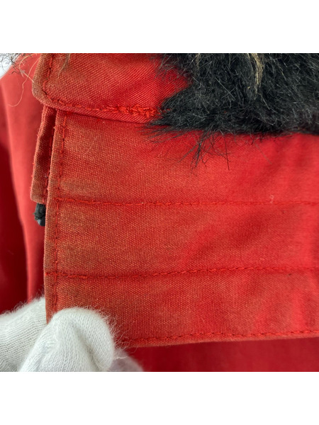 Carhartt WIP TRAPPER PARKA エルボーパッチ ファー 中綿ジャケット S 赤