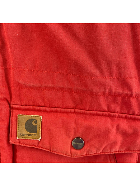 Carhartt WIP TRAPPER PARKA エルボーパッチ ファー 中綿ジャケット S 赤