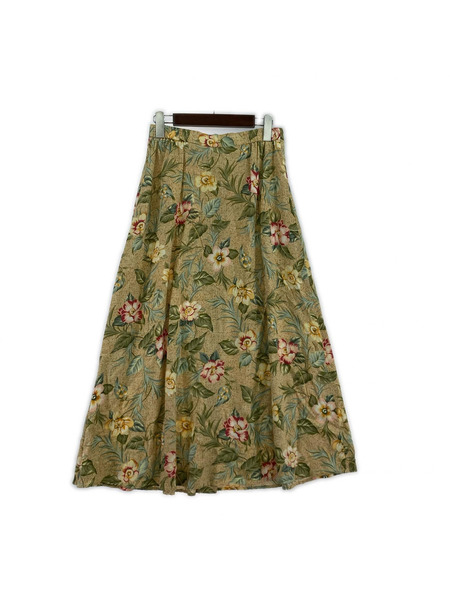 OLD・VINTAGE ロングスカート 80s/USA製 花柄ロングスカート[値下]