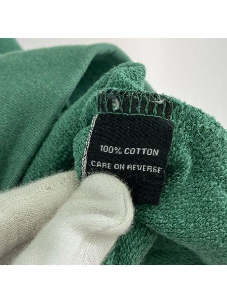 OLD・VINTAGE スウェット・トレーナー The Black Dog ハーフジップ 緑(L)