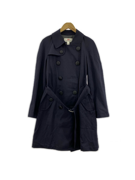COMME des GARCONS H＆M トレンチコート 38 ネイビー