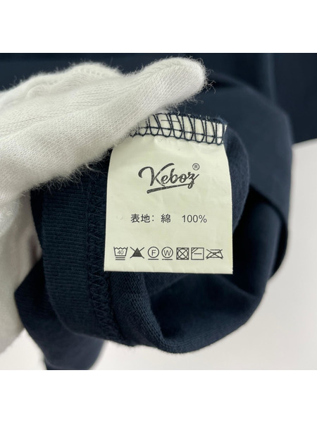 Keboz フロッキープリントロゴTee XL ネイビ